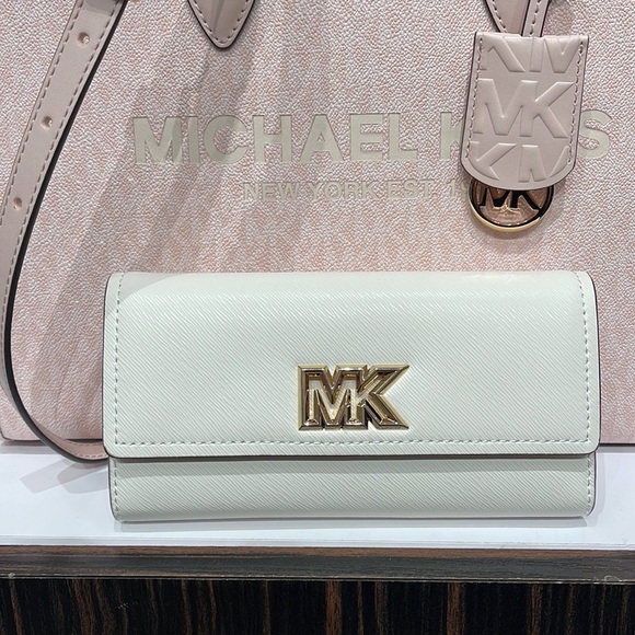 Michael Kors Handbags - Michael Kors Mimi Large Saffiano Leather Bi-Fold Continental Wallet
Optic White